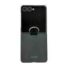 For Samsung Galaxy Z Flip7 5G Electricplating Ring Buckle Folding Phone Case(Green) - 1