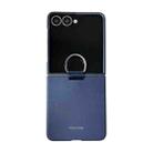 For Samsung Galaxy Z Flip7 5G Electricplating Ring Buckle Folding Phone Case(Blue) - 1