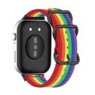 For Huawei Watch Fit 4 Pro / Fit 4 / Fit 3 Canvas Ring Buckle Nylon Watch Band(Rainbow Color) - 2