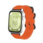 For Huawei Watch Fit 4 Pro / Fit 4 / Fit 3 Canvas Ring Buckle Nylon Watch Band(Orange) - 1