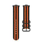 For Huawei Watch Fit 4 Pro / Fit 4 / Fit 3 Canvas Ring Buckle Nylon Watch Band(Black Orange) - 2