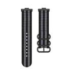 For Huawei Watch Fit 4 Pro / Fit 4 / Fit 3 Canvas Ring Buckle Nylon Watch Band(Black Gray) - 2