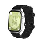 For Huawei Watch Fit 4 Pro / Fit 4 / Fit 3 Canvas Ring Buckle Nylon Watch Band(Black) - 1