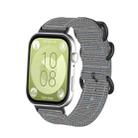 For Huawei Watch Fit 4 Pro / Fit 4 / Fit 3 Canvas Ring Buckle Nylon Watch Band(Gray) - 1
