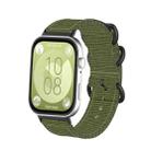 For Huawei Watch Fit 4 Pro / Fit 4 / Fit 3 Canvas Ring Buckle Nylon Watch Band(Army Green) - 1