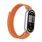 For Xiaomi Smart Band 10 / 9 / 8 Integrated Nylon Loop Hook And Loop Fastener Watch Band(Orange) - 3