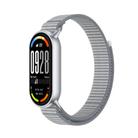 For Xiaomi Smart Band 10 / 9 / 8 Integrated Nylon Loop Hook And Loop Fastener Watch Band(Gray) - 1