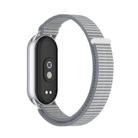 For Xiaomi Smart Band 10 / 9 / 8 Integrated Nylon Loop Hook And Loop Fastener Watch Band(Gray) - 2