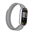 For Xiaomi Smart Band 10 / 9 / 8 Integrated Nylon Loop Hook And Loop Fastener Watch Band(Silver) - 3
