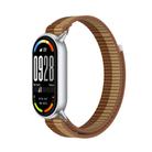 For Xiaomi Smart Band 10 / 9 / 8 Integrated Nylon Loop Hook And Loop Fastener Watch Band(Brown) - 1