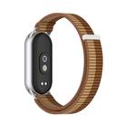 For Xiaomi Smart Band 10 / 9 / 8 Integrated Nylon Loop Hook And Loop Fastener Watch Band(Brown) - 2