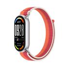 For Xiaomi Smart Band 10 / 9 / 8 Integrated Nylon Loop Hook And Loop Fastener Watch Band(Peony) - 1