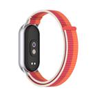 For Xiaomi Smart Band 10 / 9 / 8 Integrated Nylon Loop Hook And Loop Fastener Watch Band(Peony) - 2