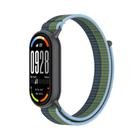 For Xiaomi Smart Band 10 / 9 / 8 Integrated Nylon Loop Hook And Loop Fastener Watch Band(Deep Blue) - 1