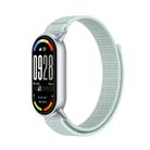 For Xiaomi Smart Band 10 / 9 / 8 Integrated Nylon Loop Hook And Loop Fastener Watch Band(Light Green) - 1
