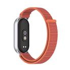 For Xiaomi Smart Band 10 / 9 / 8 Integrated Nylon Loop Hook And Loop Fastener Watch Band(Rose Red) - 2