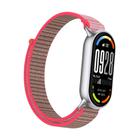 For Xiaomi Smart Band 10 / 9 / 8 Integrated Nylon Loop Hook And Loop Fastener Watch Band(Neon) - 3