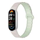 For Xiaomi Smart Band 10 / 9 / 8 Tri-beads Magnetic Silicone Watch Band(Starlight Misty Mint) - 1