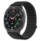 For Samsung Galaxy Watch 8 40mm / 44mm Woven Nylon Hook And Loop Fastener Watch Band(Black) - 1