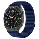 For Samsung Galaxy Watch 8 40mm / 44mm Woven Nylon Hook And Loop Fastener Watch Band(Azure) - 1