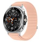 For Samsung Galaxy Watch 8 40mm / 44mm Woven Nylon Hook And Loop Fastener Watch Band(Milkshake Pink) - 1