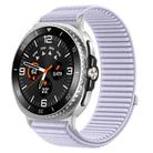 For Samsung Galaxy Watch 8 40mm / 44mm Woven Nylon Hook And Loop Fastener Watch Band(Hyacinth Purple) - 1