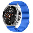 For Samsung Galaxy Watch 8 40mm / 44mm Woven Nylon Hook And Loop Fastener Watch Band(Klein Blue) - 1