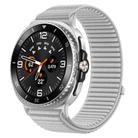 For Samsung Galaxy Watch 8 40mm / 44mm Woven Nylon Hook And Loop Fastener Watch Band(Gray) - 1