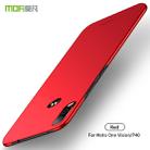 MOFI Frosted PC Ultra-thin Hard Case for Moto P40/One Vision(red) - 1
