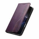 For iPhone 16 Elastic Wristband Magnetic Suction Leather Phone Case(Purple) - 3