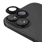 For iPhone 16  Kalebol Precise Alignment Stepped Eagle Eye Metal Lens Film(Black) - 1