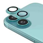 For iPhone 16  Kalebol Precise Alignment Stepped Eagle Eye Metal Lens Film(Dark Cyan) - 1