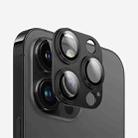 For iPhone 15 Pro Max Kalebol Precise Alignment Stepped Eagle Eye Metal Lens Film(Black) - 1