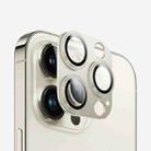 For iPhone 15 Pro Max Kalebol Precise Alignment Stepped Eagle Eye Metal Lens Film(Gold) - 1