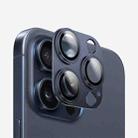 For iPhone 15 Pro Max Kalebol Precise Alignment Stepped Eagle Eye Metal Lens Film(Blue) - 1