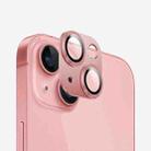 For iPhone 15 Plus Kalebol Precise Alignment Stepped Eagle Eye Metal Lens Film(Pink) - 1
