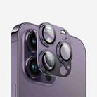 For iPhone 14 Pro Max Kalebol Precise Alignment Stepped Eagle Eye Metal Lens Film(Dark Purple) - 1