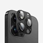 For iPhone 14 Pro Kalebol Precise Alignment Stepped Eagle Eye Metal Lens Film(Black) - 1