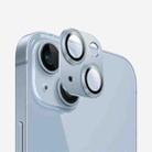 For iPhone 14 Kalebol Precise Alignment Stepped Eagle Eye Metal Lens Film(Blue) - 1