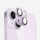For iPhone 14 Kalebol Precise Alignment Stepped Eagle Eye Metal Lens Film(Purple) - 1