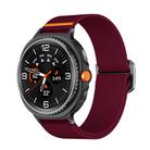 For Samsung Galaxy Watch 8 40mm / 44mm Bull Bead Buckle Elastic Nylon Watch Band(Wine Red) - 1