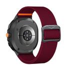 For Samsung Galaxy Watch 8 40mm / 44mm Bull Bead Buckle Elastic Nylon Watch Band(Wine Red) - 2