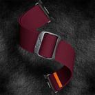 For Samsung Galaxy Watch 8 40mm / 44mm Bull Bead Buckle Elastic Nylon Watch Band(Wine Red) - 3