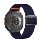 For Samsung Galaxy Watch 8 40mm / 44mm Bull Bead Buckle Elastic Nylon Watch Band(Dark Blue) - 2