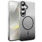 For Samsung Galaxy S24 5G Gold Diamond Glitter Gradient MagSafe Shockproof Phone Case(Black) - 1