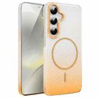 For Samsung Galaxy S24 5G Gold Diamond Glitter Gradient MagSafe Shockproof Phone Case(Gold) - 1