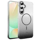 For Samsung Galaxy S24 FE 5G Gold Diamond Glitter Gradient MagSafe Shockproof Phone Case(Black) - 1