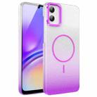 For Samsung Galaxy A05 Gold Diamond Glitter Gradient MagSafe Shockproof Phone Case(Purple) - 1