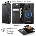 For iPhone 16 Pro Max CaseMe C49 MagSafe RFID Blocking Detachable Wallet Leather Phone Case(Black) - 2