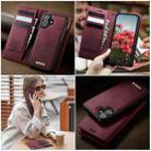 For iPhone 16 CaseMe C49 MagSafe RFID Blocking Detachable Wallet Leather Phone Case(Red) - 4